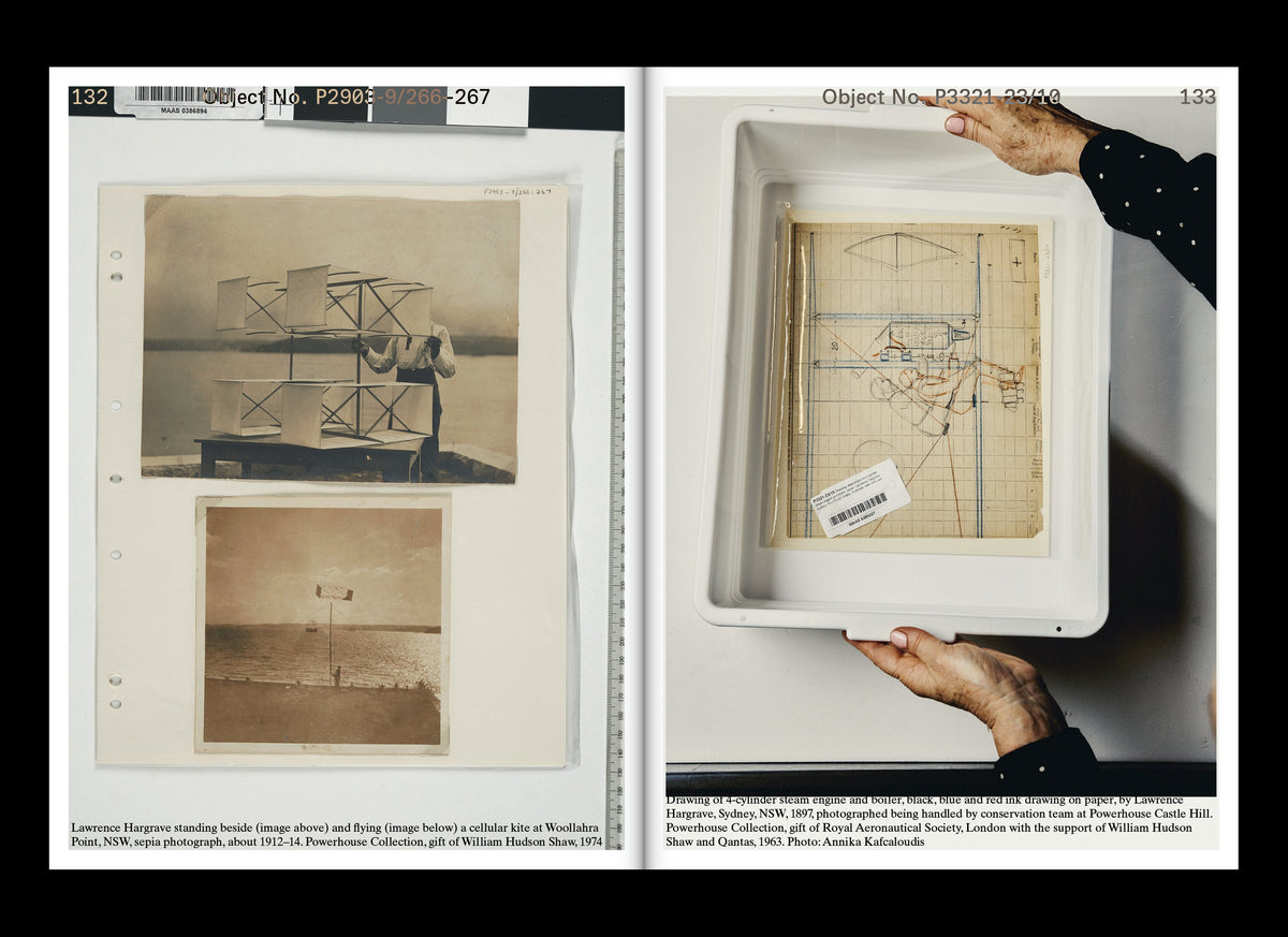 Archival material from aviation pioneer Lawrence Hargrave, Powerhouse Collection. Photo: Annika Kafcaloudis