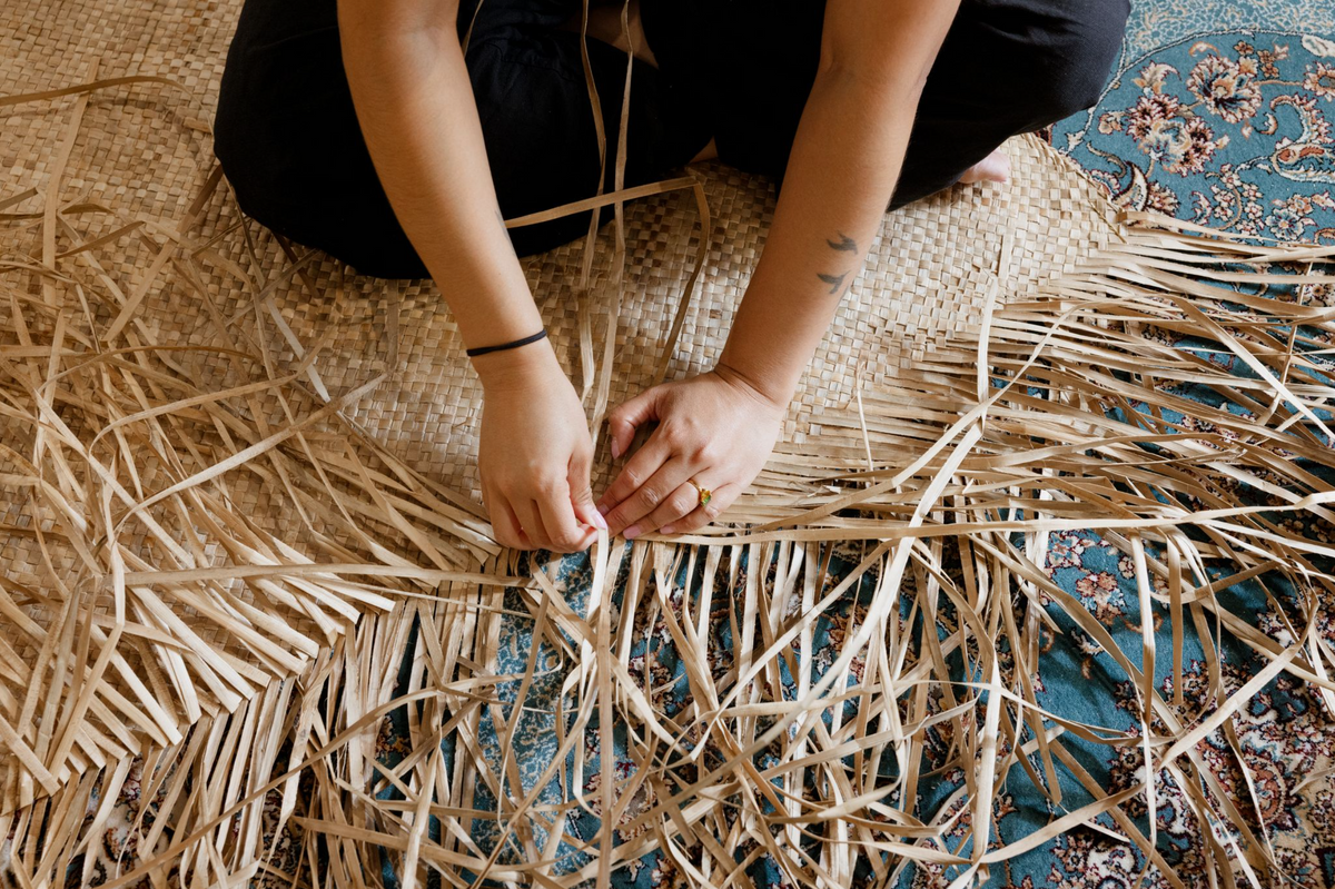 Langafonua 'a Fafine Tonga Pandanus Mat - 02