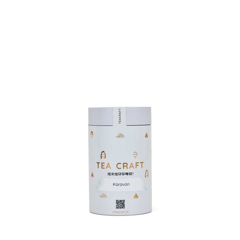 Tea Craft’s signature blend of black tea, green tea, peppermint, rose, bergamot oil and orange oil.