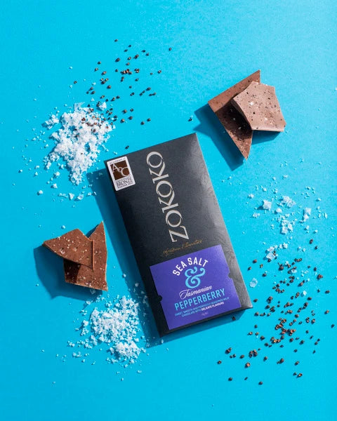 Sea Salt & Tasmanian Pepperberry Chocolate Bar